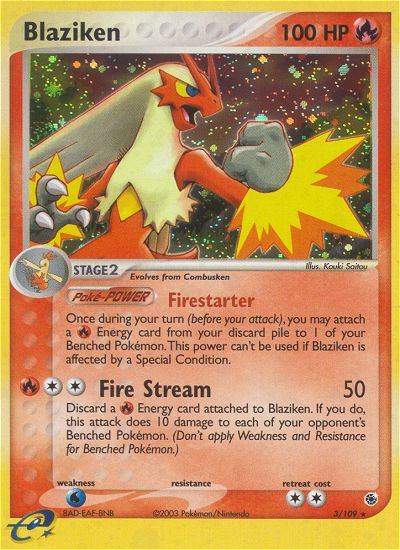 EX Ruby&Sapphire Holo Blaziken #3/109